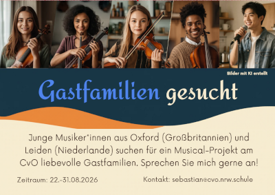 Gastfamilien gesucht